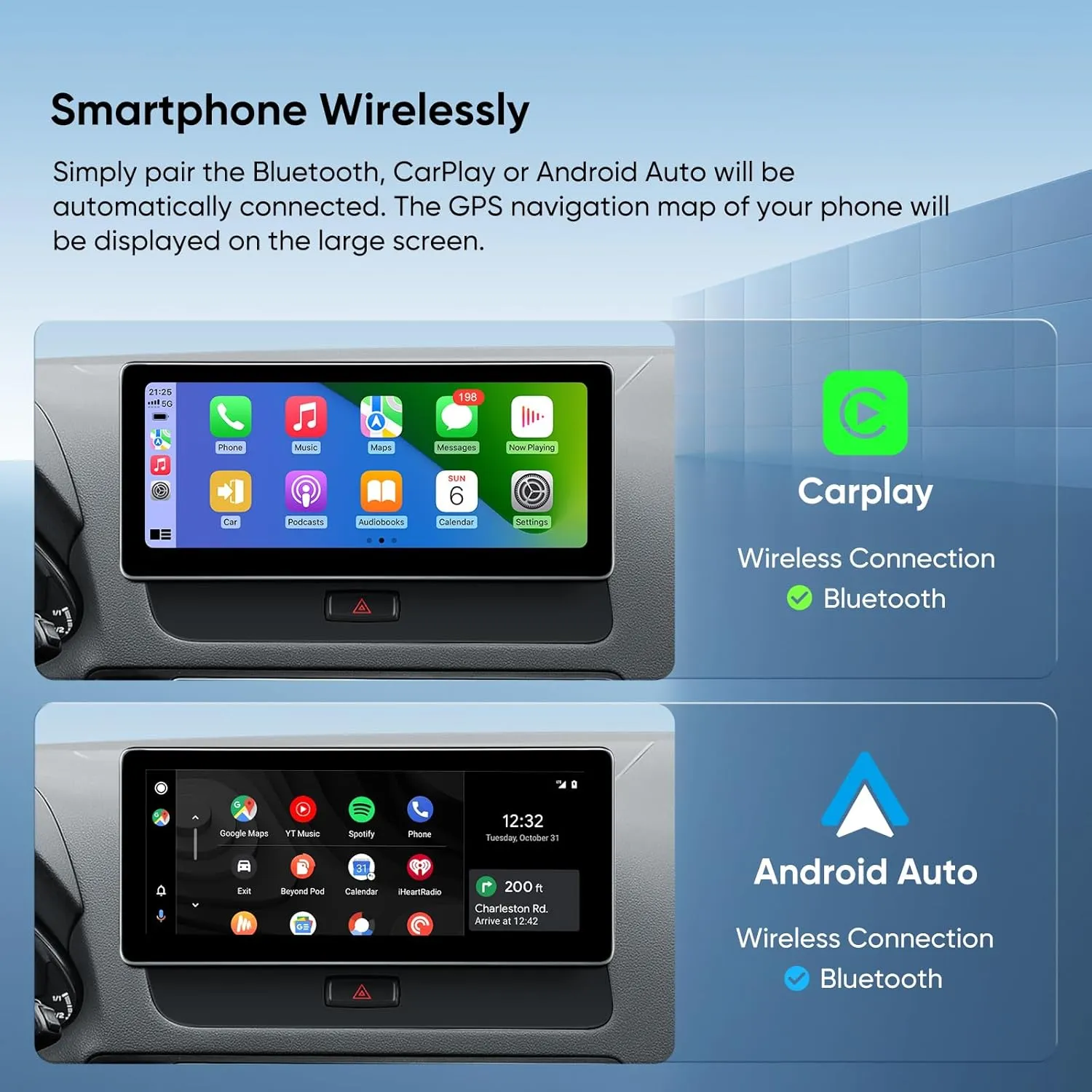 10.25-inch Car Stereo Touchscreen for Audi Q5 2009-2017 with Audi Multimedia System, Android Auto Wireless CarPlay Bluetooth Upgrade Factory Radio Replacement (10.25" Multimedia)