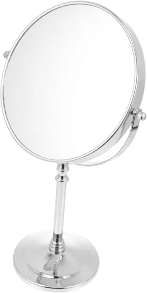 1Pc Double Sided Makeup Mirror Chic Desktop Vanity Mirror for Women Tabletop Cosmetic Mirror with Magnification for Grooming and Beauty Routines