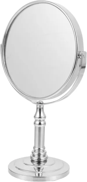 1Pc Swivel Desktop Makeup Mirror Double Sided Tabletop Mirror for Elegant Design for Bedroom Bathroom and Dressing Table Family and Friends