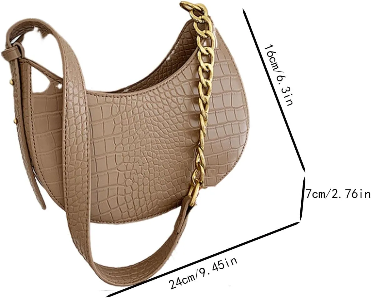 1pcs Shoulder Bag Retro Classic Purse Clutch Shoulder Tote Hand Bag with Zipper Closure for Women