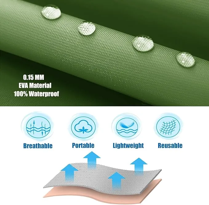 2 Pack Rain Ponchos for Kids, Reusable Kids Rain Jacket with Hood Waterproof Raincoats for Boys and Girls