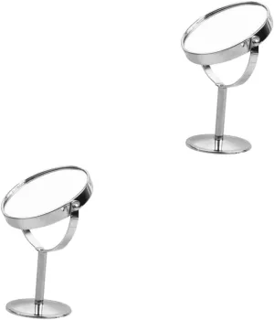 2 Pcs 4 4 Inch Round Double-Sided Makeup Mirror Light Makeup Mirrors for Women Magnification Perfect for Bedroom Bathroom Desktop Present for Friends Family