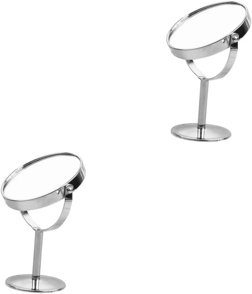 2 Pcs 4 4 Inch Round Double-Sided Makeup Mirror Light Makeup Mirrors for Women Magnification Perfect for Bedroom Bathroom Desktop Present for Friends Family