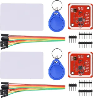 2 PCS PN532 NFC NXP RFID Module V3 Kit Near Field Communication Reader Module Kit I2C SPI HSU with S50 White Card Key Card Compatible with Arduino Raspberry Pi DIY Smart Phone Android Phone