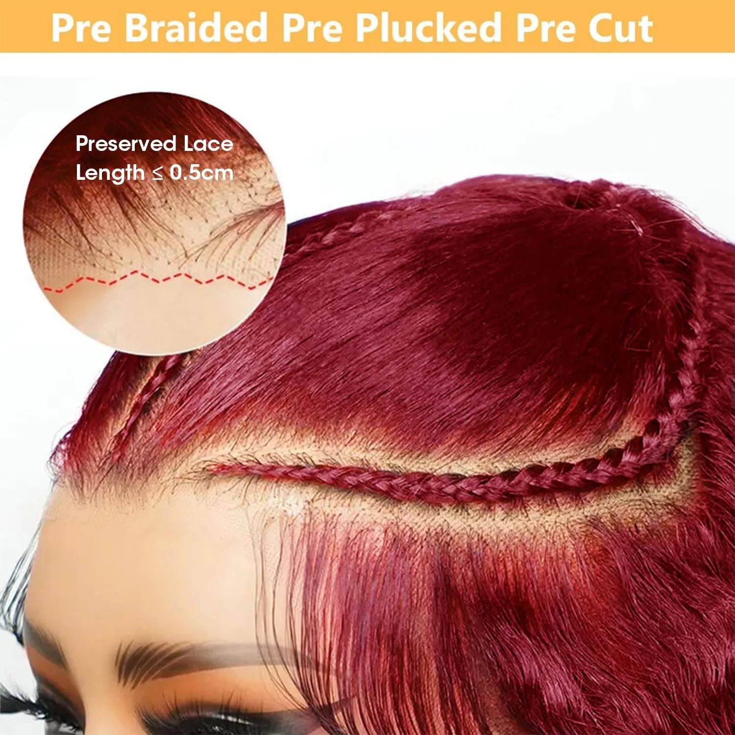 200% Density 13X4 99j Burgundy Lace Front Wigs Human Hair 13X4 HD Transparent Straight Glueless Wigs Human Hair Pre Plucked Pre Cut Braided Wigs Human Hair For Black Women Burgundy Wig Human Hair