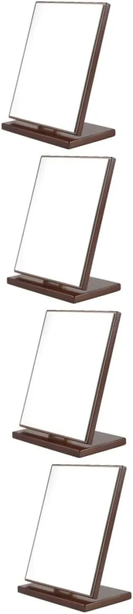2pcs Desktop Vanity Mirror Makeup Vanities White Desk Vanity White Vanity Tray Tabletop Mirror Desk Mirror Make up Mirror Mirrors Wood Portable to Rotate Small Mirror(As Shownx2pcs,17x13cmx3pcs)