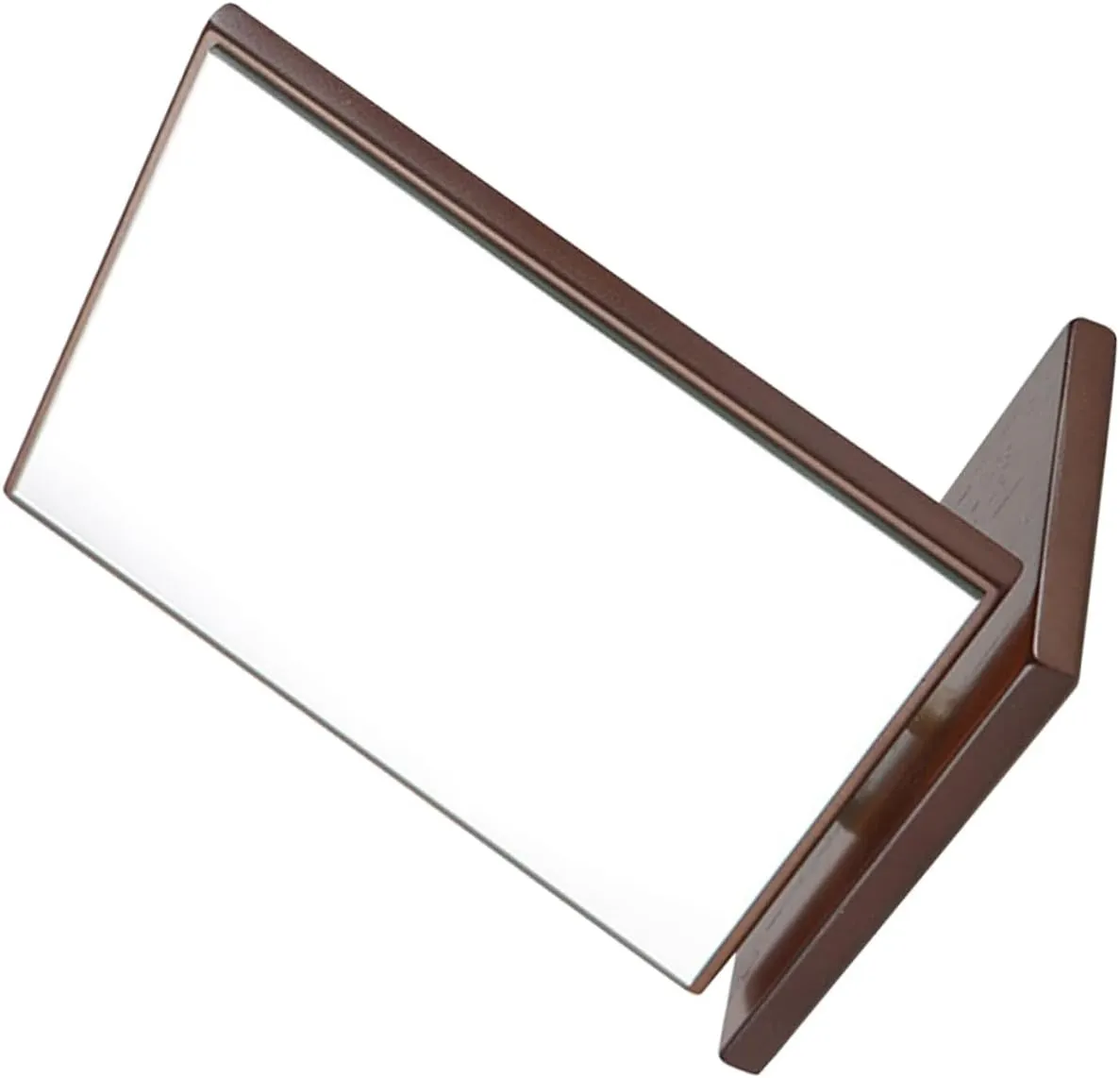 2pcs Desktop Vanity Mirror Makeup Vanities White Desk Vanity White Vanity Tray Tabletop Mirror Desk Mirror Make up Mirror Mirrors Wood Portable to Rotate Small Mirror(As Shownx2pcs,17x13cmx3pcs)