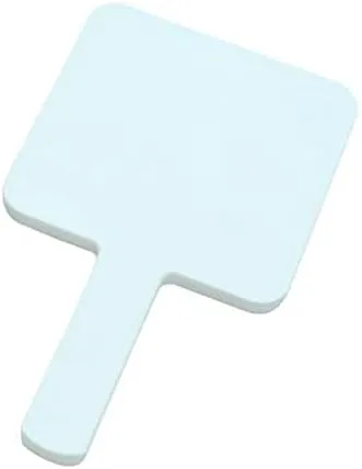 2x Ladies Modern Handheld Square Mirror Makeup Dresser Gift 12x12cm White