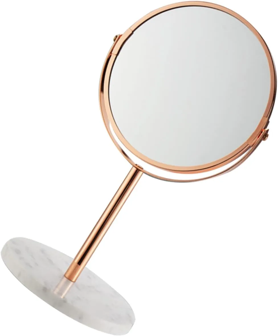 360 Swivel Makeup Mirror 2X Magnification Tabletop Vanity Mirror Magnifying Mirror for Braiding Desktop Mirror for Women