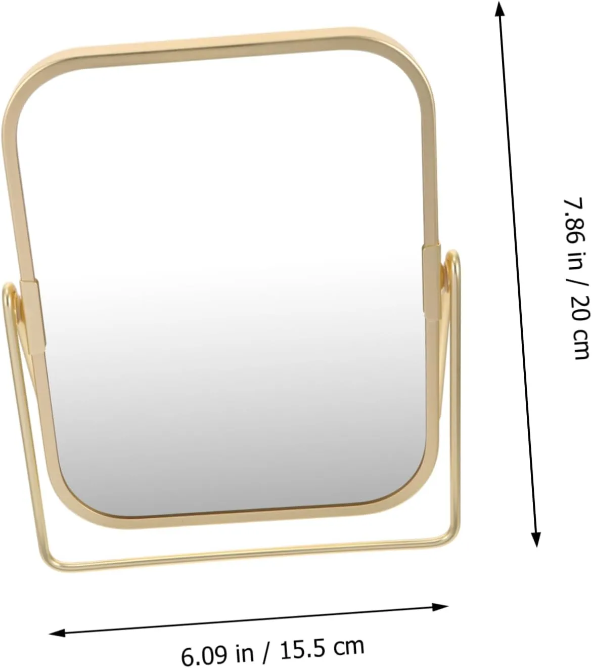 360degree Decorative Swivel Makeup Mirror with Stand Double-Sided Vanity Mirror for Easy Viewing for Grooming Makeup Application and Travel Convenience Stylish Tabletop Design