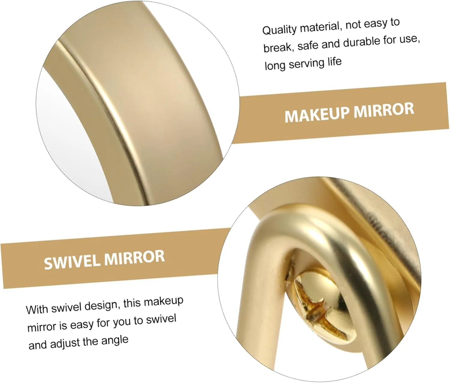 360degree Decorative Swivel Makeup Mirror with Stand Double-Sided Vanity Mirror for Easy Viewing for Grooming Makeup Application and Travel Convenience Stylish Tabletop Design