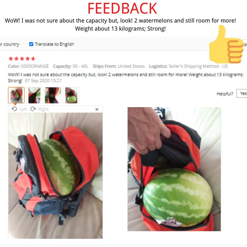 40L Hiking Backpack