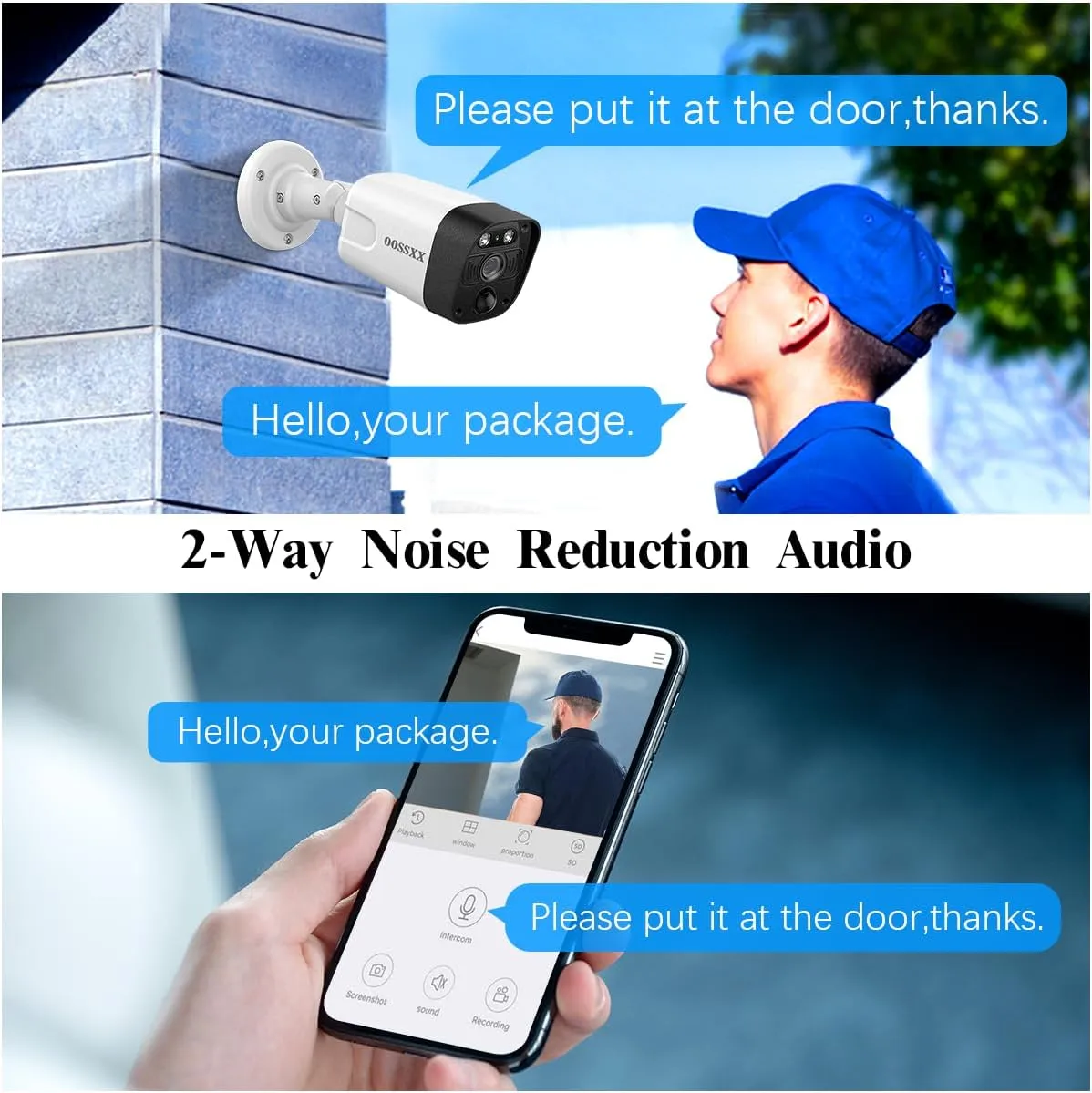 (4K/8.0 Megapixel & 130° Ultra Wide-Angle) 2-Way Audio PoE Outdoor Home Security Camera System Wired Outdoor Video Surveillance IP Cameras System