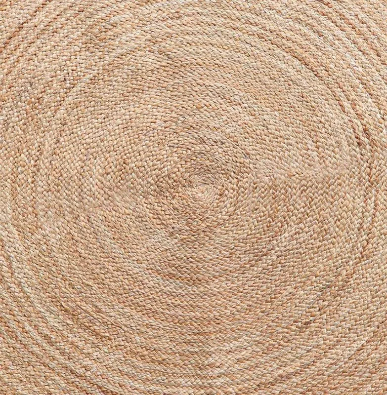 4x4, 5x5, 6x6,feet Natural Jute Scallop Round Rug, Floor Scalloped Edge Rug Braided Boho Eco Large Circular Handmade Area Rugs (CCRD2)