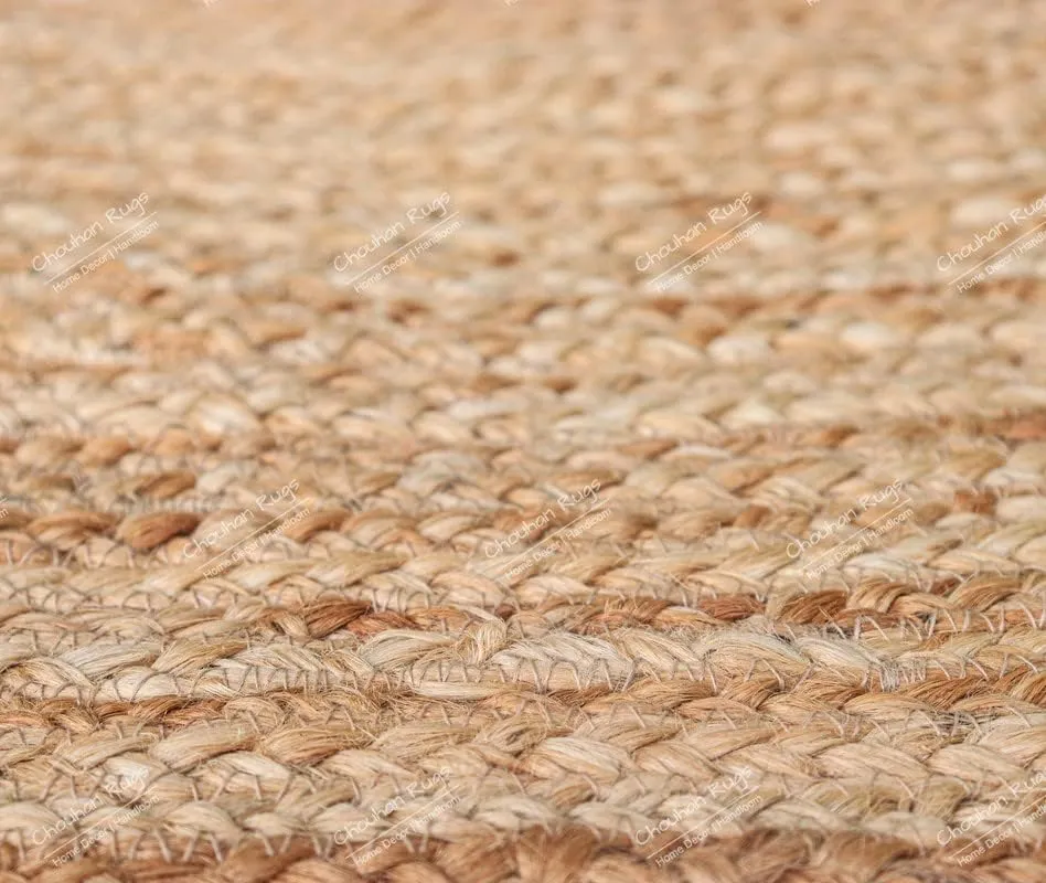 4x4, 5x5, 6x6,feet Natural Jute Scallop Round Rug, Floor Scalloped Edge Rug Braided Boho Eco Large Circular Handmade Area Rugs