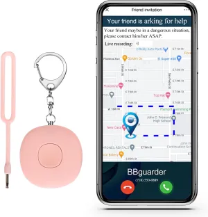 5-in-1 Smart Personal Alarms for Women, 130dB Sound, Notify Emergency Contacts by Email/SMS/Call, GPS Tracker and Audio Recording, Key Finder, Phone Anti-Lost, Timer Alarm, Bluetooth Connect 1085