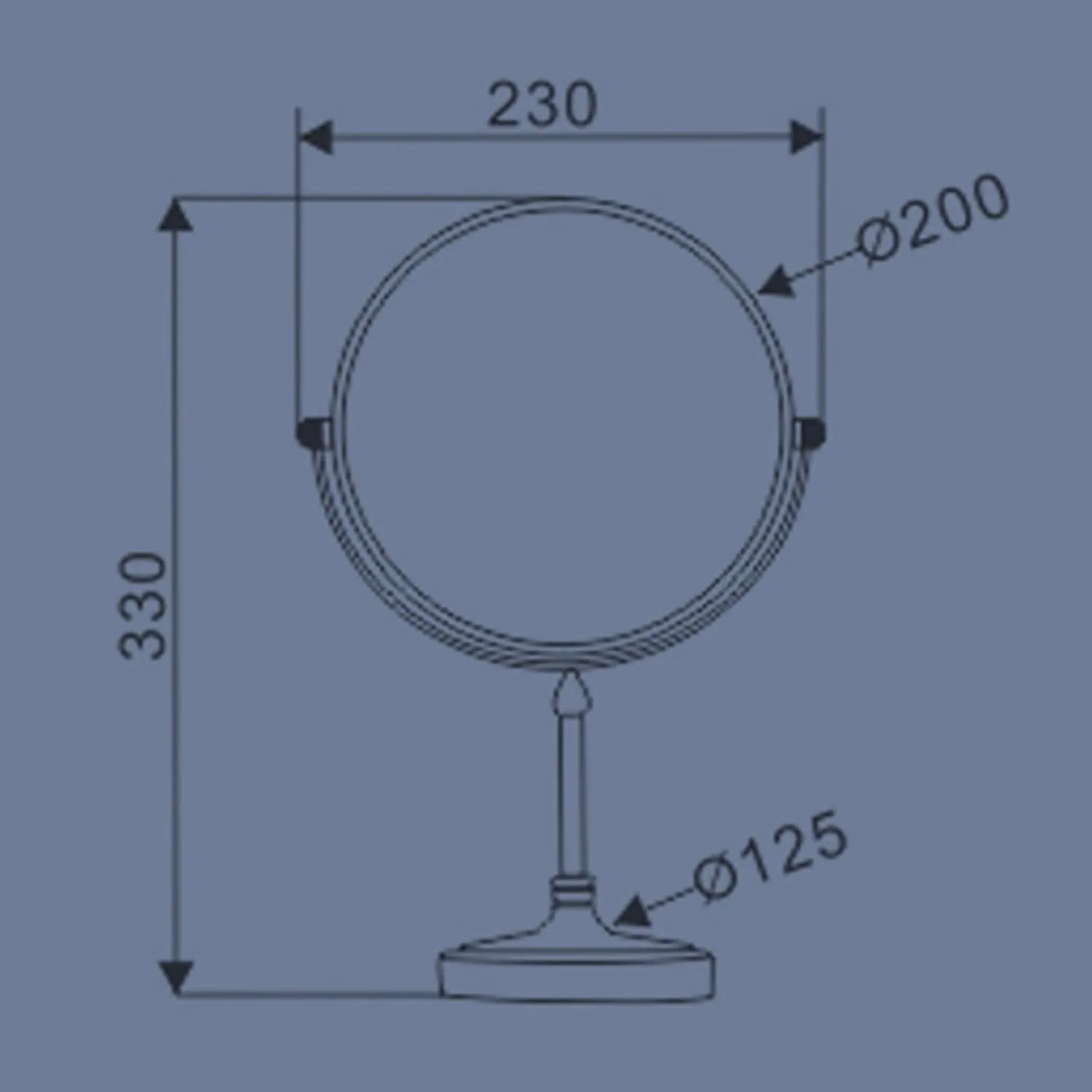 8 Inch Tabletop Makeup Mirror, Double Side Rotation Magnification Cosmetic Mirror, Men's Standing HD Shaving Mirror, Countertop Vanity Mirror for Beauty Salon,Nickel,7X
