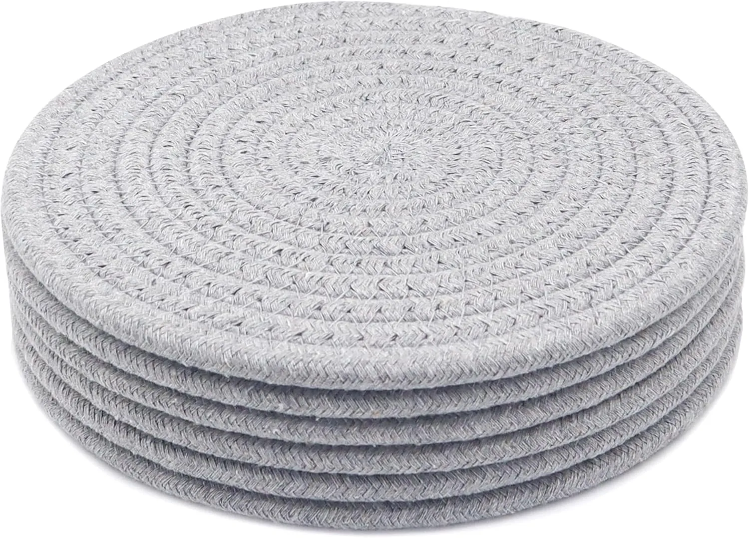 8 Inch Trivets for Hot Dishes, Hot Pots and Pans, Thick Heat Resistant Large Coaster for Kitchen, Hot Pads, Kitchen Essentials, Kitchen Decor for Table & Countertop, 6 Pcs