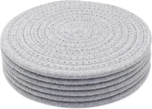 8 Inch Trivets for Hot Dishes, Hot Pots and Pans, Thick Heat Resistant Large Coaster for Kitchen, Hot Pads, Kitchen Essentials, Kitchen Decor for Table & Countertop, 6 Pcs