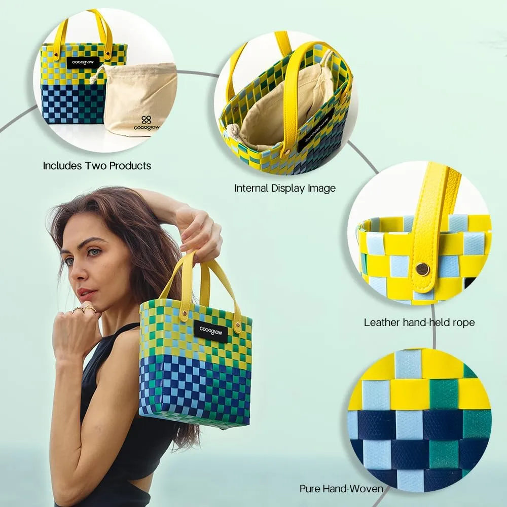 A Special Hand-Woven Bag for the Holidays,Ladies Handbags,Female Handbag and Purses,Fashion Woven Faux Leather Handbag.
