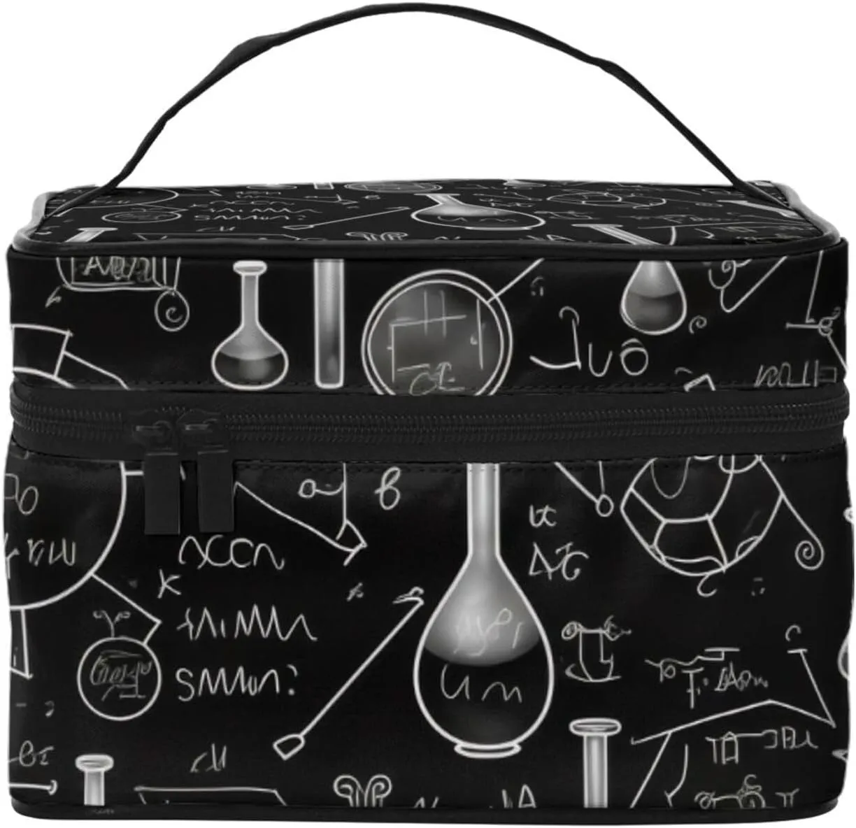Abstract Science Chemistry Illustration 3d Portable Travel Portable Makeup Bag, Abstract Science Chemistry Illustration 3d Toiletries Bag, Cute Cosmetic Bags Unisex Daily Necessities Storage Bag