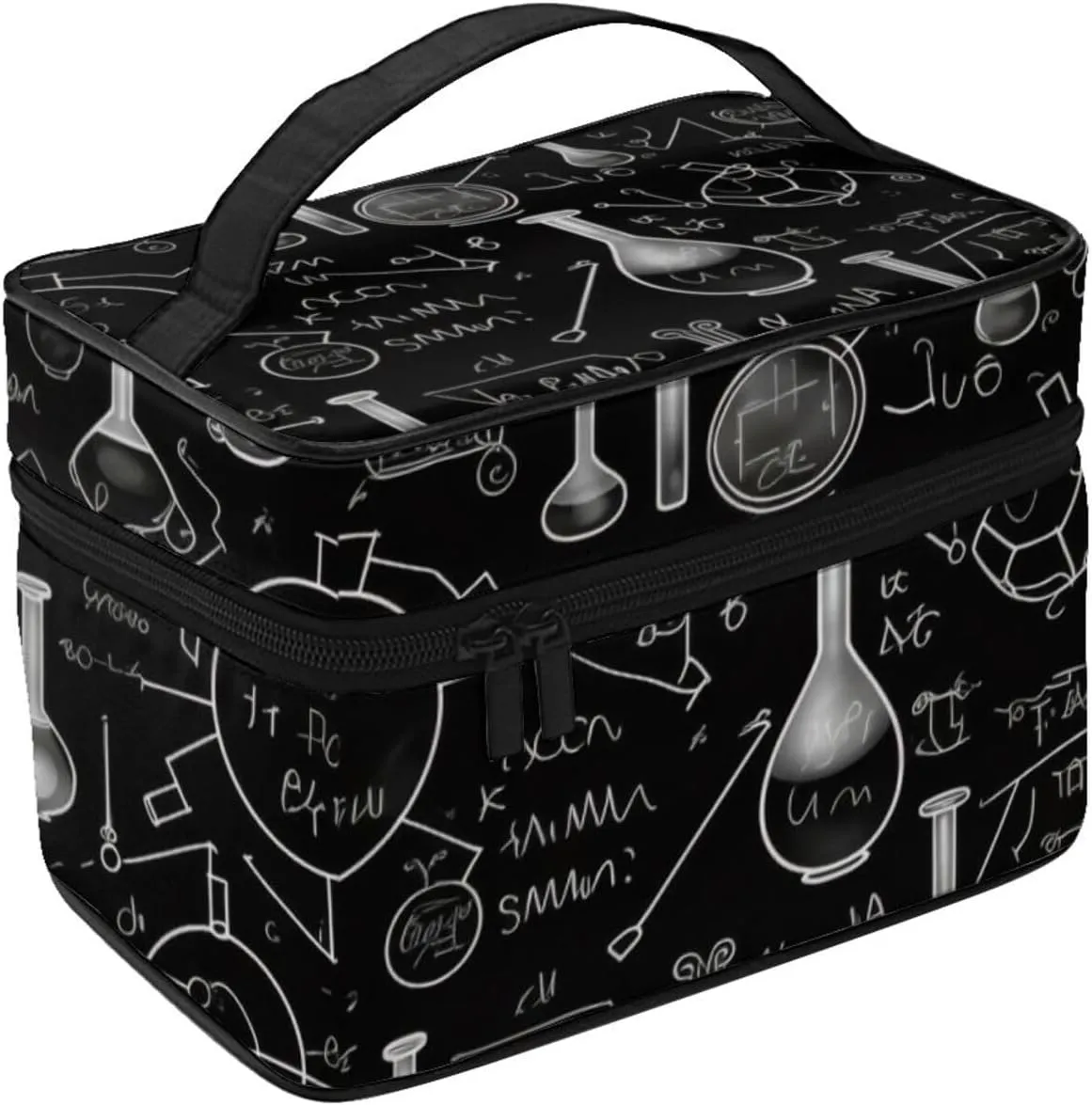 Abstract Science Chemistry Illustration 3d Portable Travel Portable Makeup Bag, Abstract Science Chemistry Illustration 3d Toiletries Bag, Cute Cosmetic Bags Unisex Daily Necessities Storage Bag