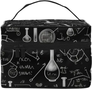 Abstract Science Chemistry Illustration 3d Portable Travel Portable Makeup Bag, Abstract Science Chemistry Illustration 3d Toiletries Bag, Cute Cosmetic Bags Unisex Daily Necessities Storage Bag