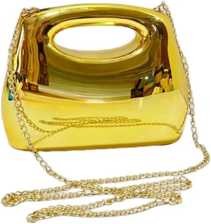 Acrylic Clutch Bag for Women Glitter Marble Purse Elegant Evening Handbag Wedding Party Chain Shoulder Bag