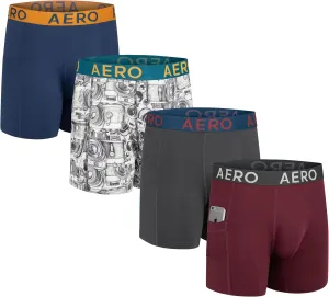 Aeropostale Mens Performance Compression Boxer Briefs Underwear Athletic Shorts, Baselayer Running Workout Fitness Shorts