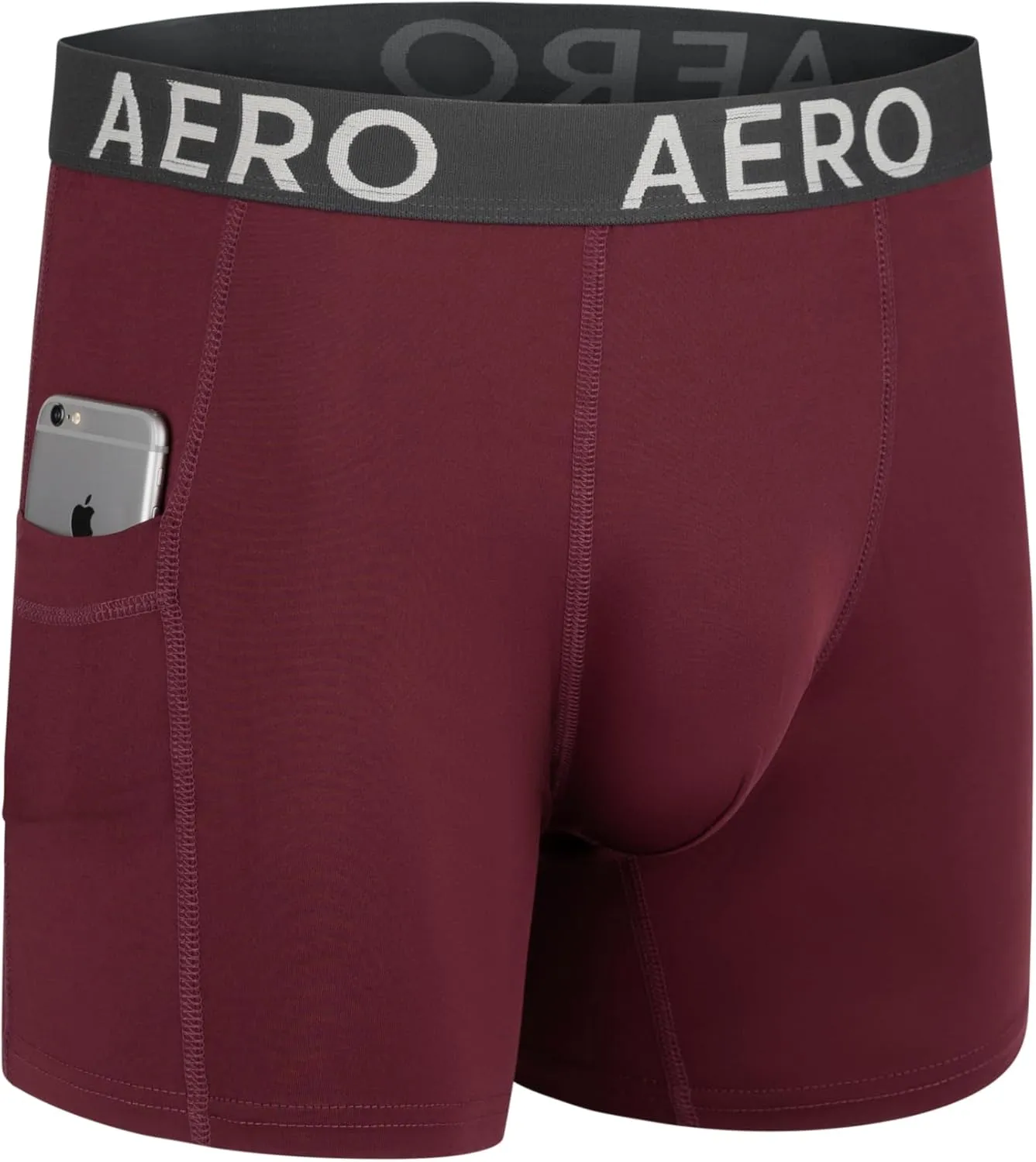 Aeropostale Mens Performance Compression Boxer Briefs Underwear Athletic Shorts, Baselayer Running Workout Fitness Shorts