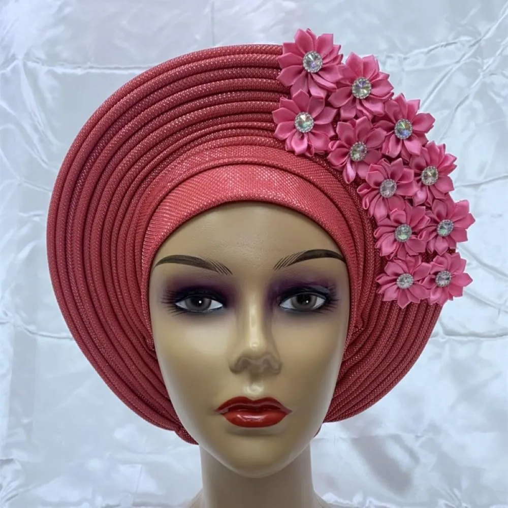 African Head Tie Turban Nigerian Aso Oke Fabric Muslim Headwear Gele Head Wrap Sego Head Tie Size L - 280G