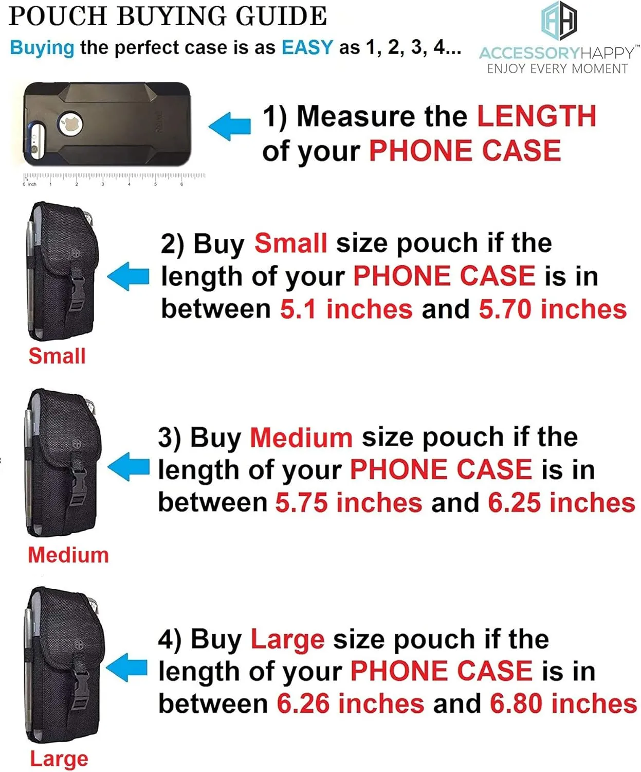 AH Military Grade Cell Phone Pouch Belt Holster Holder w/Belt Loop for iPhone16 Plus 16 Pro Max 15 Plus, S24 S25 Ultra Nylon Canvas Construction Cell Phone Holsters Fits Cell Phone w/Otterbox (Large)