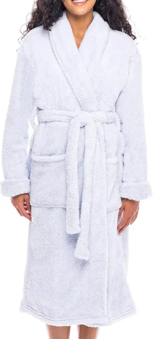 Alexander Del Rossa Women's Plush Fleece Robe, Warm Shaggy Bathrobe
