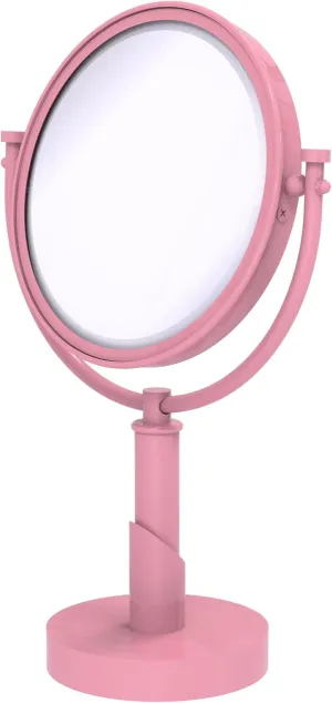 Allied Brass TR-4/5X-PNK Tribecca Collection 8 Inch Vanity Top Make-Up Mirror 5X Magnification, Pink