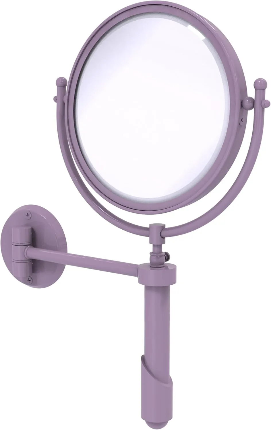 Allied Brass TRM-8/2X-LVN Tribecca Collection Wall Mounted Make-Up Mirror 8 Inch Diameter with 2X Magnification, Lavender
