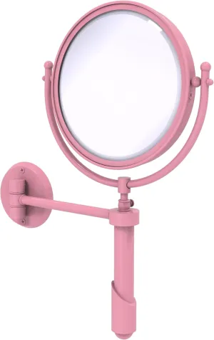 Allied Brass TRM-8/2X-PNK Tribecca Collection Wall Mounted Make-Up Mirror 8 Inch Diameter with 2X Magnification, Pink
