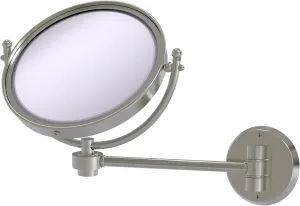 Allied Brass WM-5/4X-FER 8 Inch Wall Mounted Make-Up Mirror 4X Magnification, Fire Engine Red