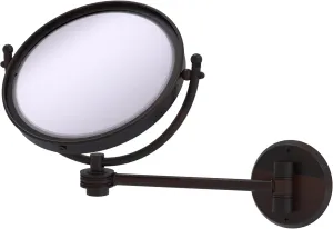 Allied Brass WM-5D/5X-MBL 8 Inch Wall Mounted Make-Up Mirror 5X Magnification, Mediterranean Blue