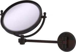 Allied Brass WM-5G/5X-MBL 8 Inch Wall Mounted Make-Up Mirror 5X Magnification, Mediterranean Blue