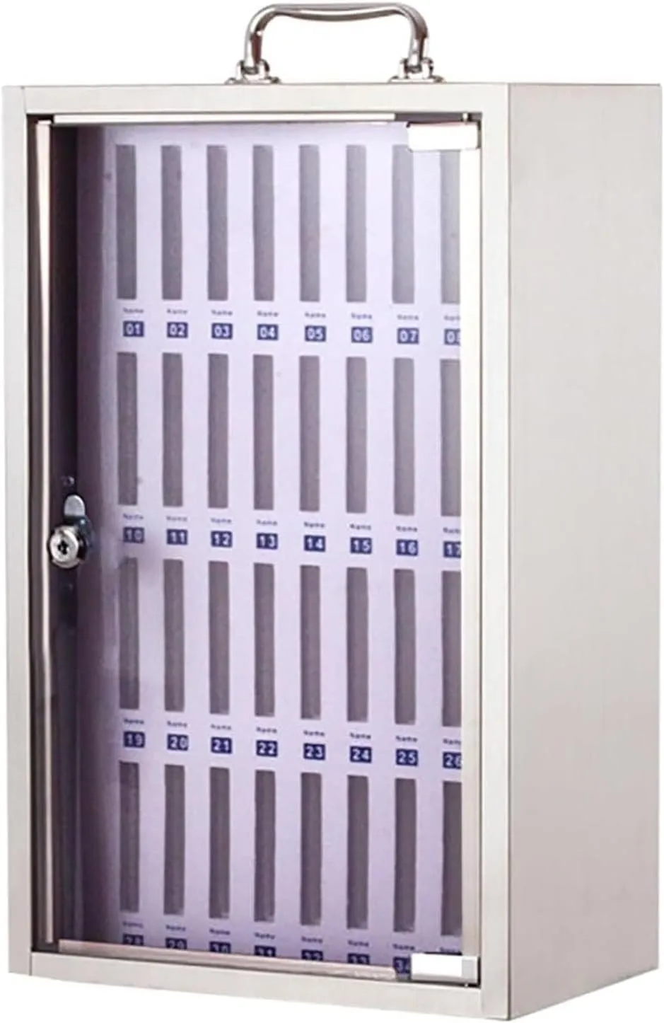 Aluminum Alloy Phone Locker with Key Lock - Wall-Mounted & Freestanding Mobile Storage Cabinet for Classroom Office(60 bits)