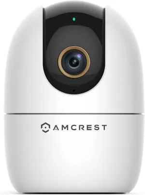 Amcrest 4MP WiFi Camera Indoor Camera, Sound & Baby Monitor, Human & Pet Detection, Motion-Tracking, w/ 2-Way Audio, Phone App, Pan/Tilt Wireless IP, Night Vision, Smart Home ASH41-W