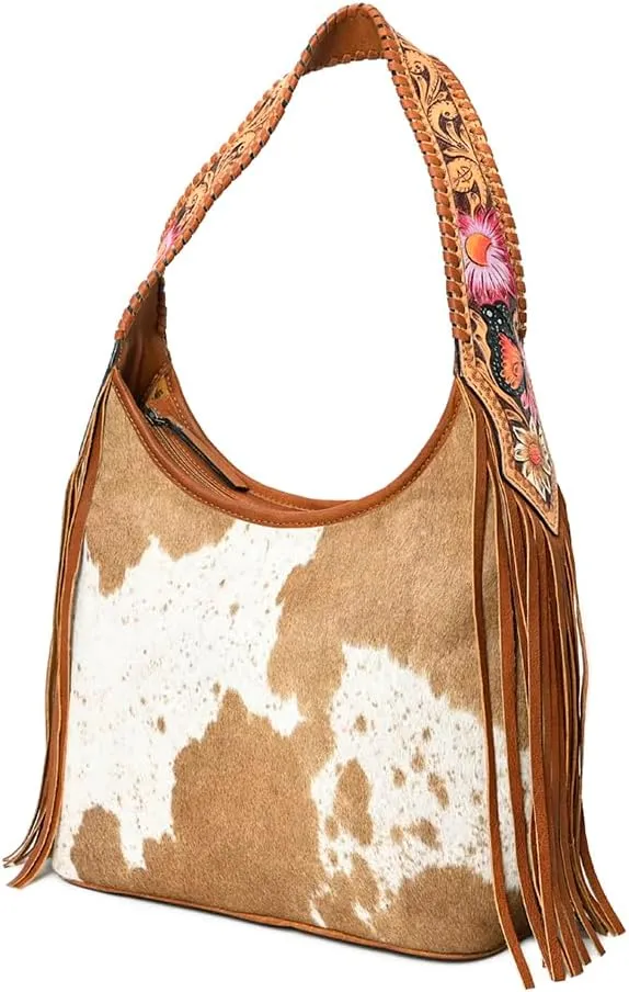 American Darling Hobo Hair On Genuine Leather women bag western handbag purse