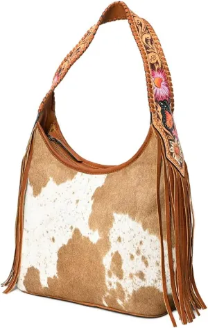 American Darling Hobo Hair On Genuine Leather women bag western handbag purse