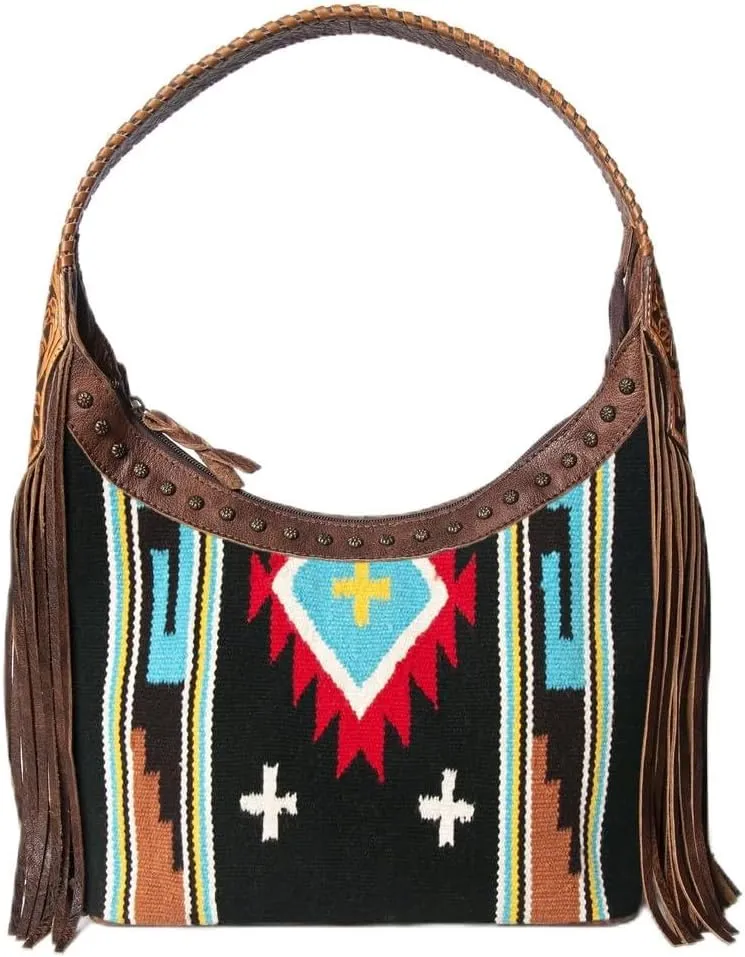 American Darling Hobo Hair On Genuine Leather women bag western handbag purse