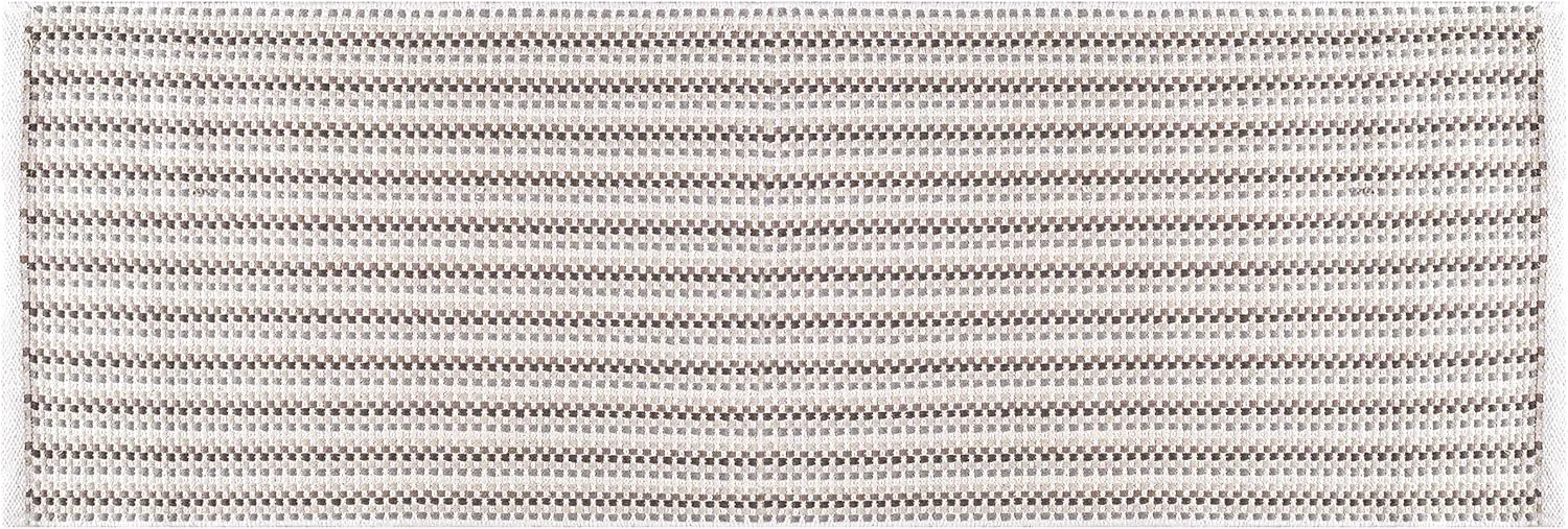 Area Rug 2x6 Ft Cotton Grey/Beige Rugs for Livingroom Bedroom Washable RagRug Reversible Farmhouse Kitchen RunnerRug Carpet Indoor Area Runner Mat for Hallway, Entryway 24x72 Inches