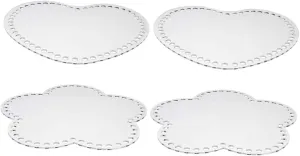 ARTIBETTER 4pcs Acrylic Woven Board Yarn Crochet Clear Wallet Woven Tote Bag Handbag Weaving Board Purse Bottom Pad Clear Front Back Basket Bottom DIY Knitting Crochet Base Bag Shaper Base