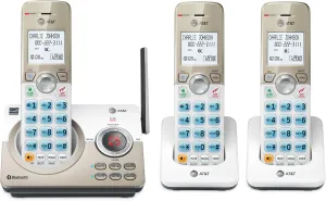 AT&T DL72319 DECT 6.0 3-Handset Cordless Phone for Home with Connect to Cell, Call Blocking, 1.8" Backlit Screen, Big Buttons, intercom, and Unsurpassed Range
