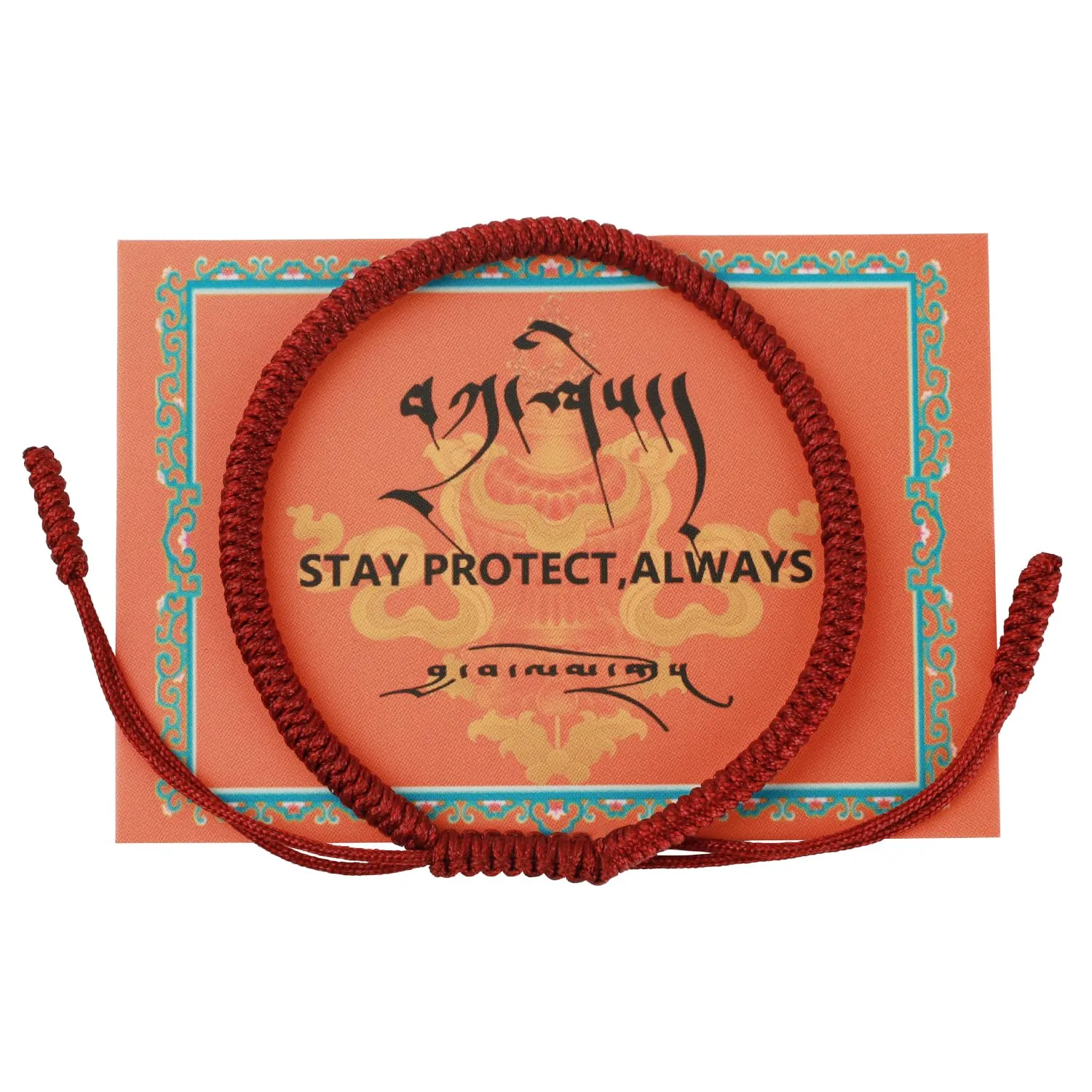 Authentic blessed Tibetan monks handmade Dorje Knot protection bracelet for women and men with a talisman.Red string bracelet-mens bracelet rope-gifts for women and men-protection jewelry