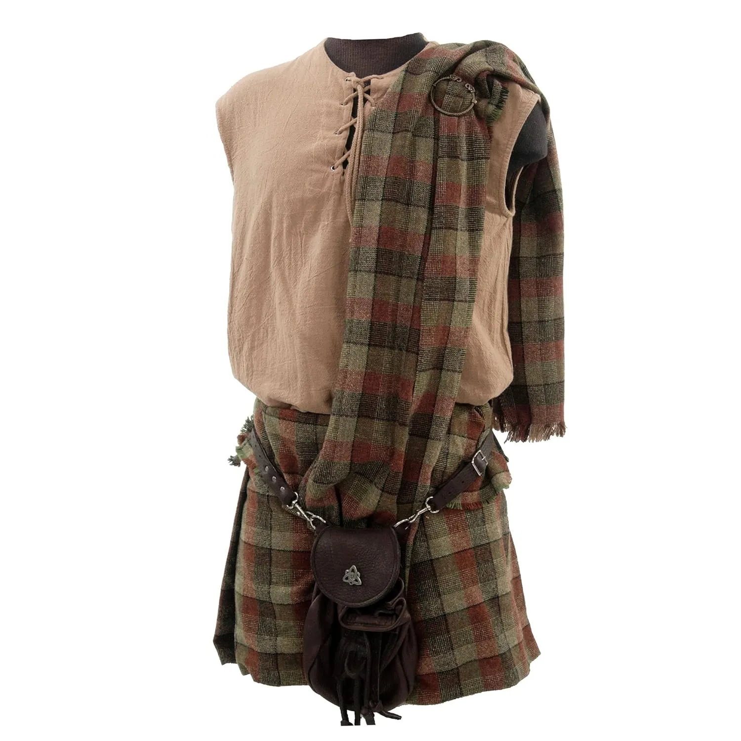 Authentic Wool-Blend Ancient Kilt - Traditional Pleat Each Time You Wear It - Adjustable and Versatile. (MacLaren Modern)