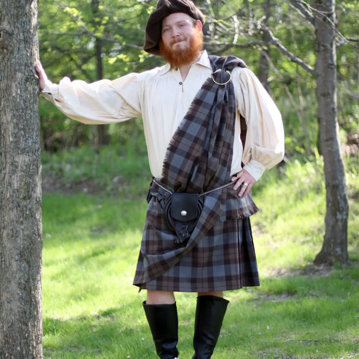 Authentic Wool-Blend Ancient Kilt - Traditional Pleat Each Time You Wear It - Adjustable and Versatile. (MacLaren Modern)